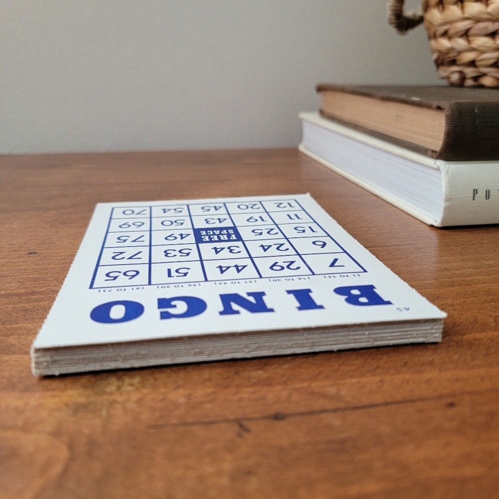 Vintage 1960's Bingo Cards Whitman Publishing Company Lot Of 15 Blue & Cream - Picture 5 of 10